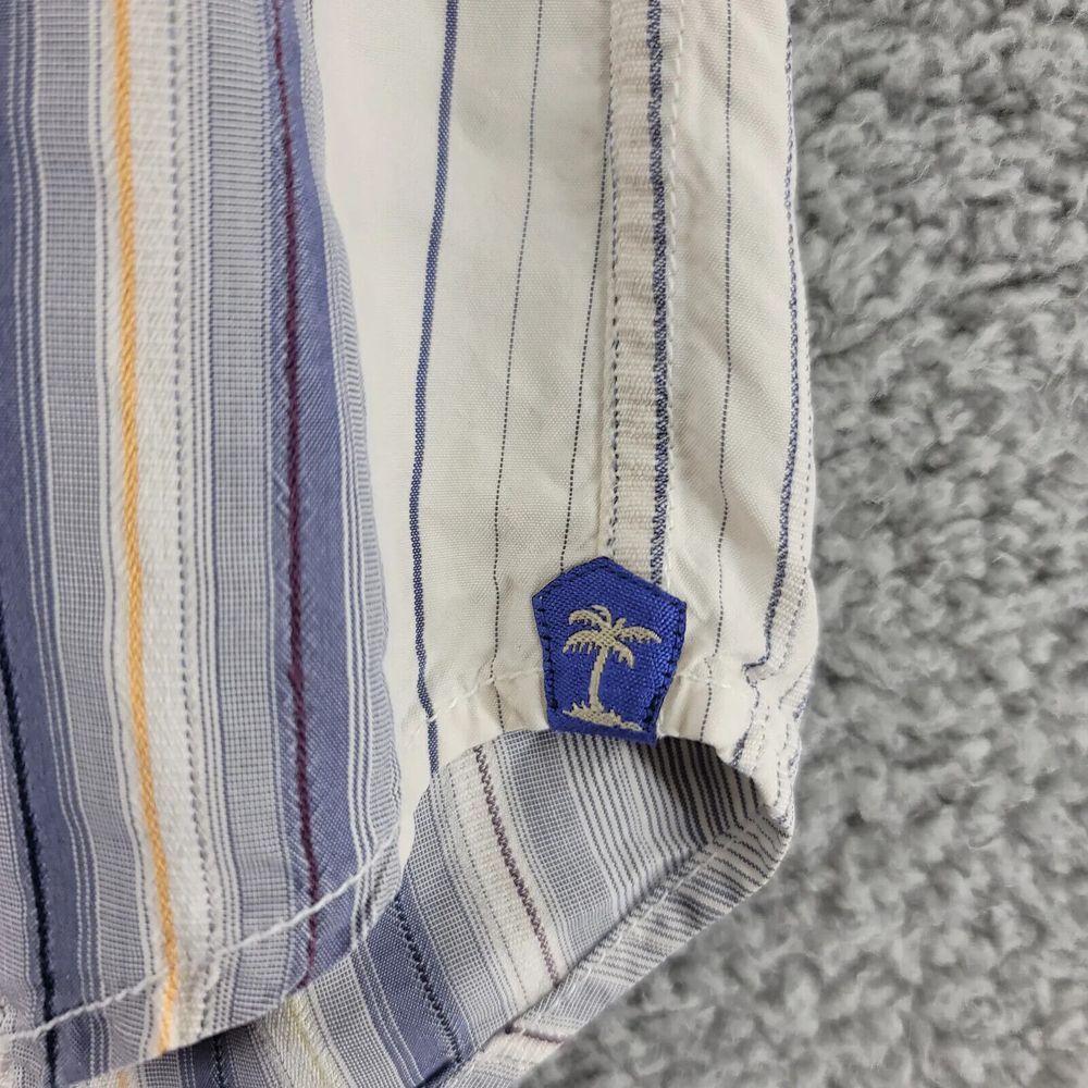 Tommy Bahama Shirt Mens Medium Tan Striped Silk Long Sleeve Button Up Relax - Picture 6 of 13